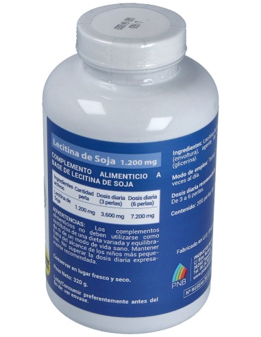 Polaris Lecitina Soja 1200 Mg 200 Perlas