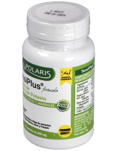 Tensiplus (Ajo+Espino Blanco) 500Mg. 30Cap