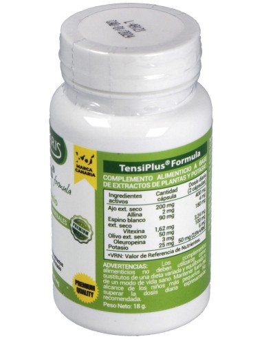 Tensiplus (Ajo+Espino Blanco) 500Mg. 30Cap