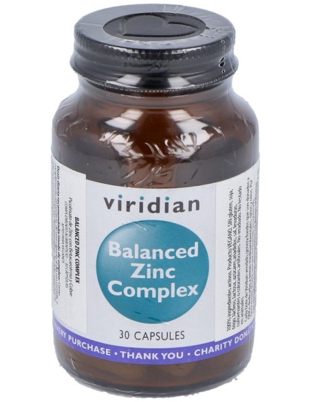 Viridian Complejo De Zinc Equilibrado 30Cáps