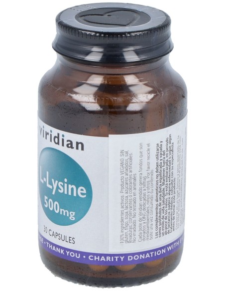 Viridian L-Lisina 500Mg 30Caps