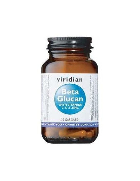 Viridian Beta Glucano 250Mg Plus Vit C D & Zinc 30Caps