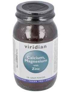 Viridian Calcio Magnesio Zinc Con Vitamina C Polvo 100G