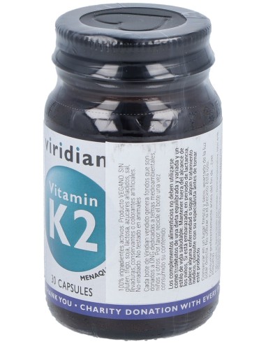 Viridian Vitamina K2 50Ug 30Caps