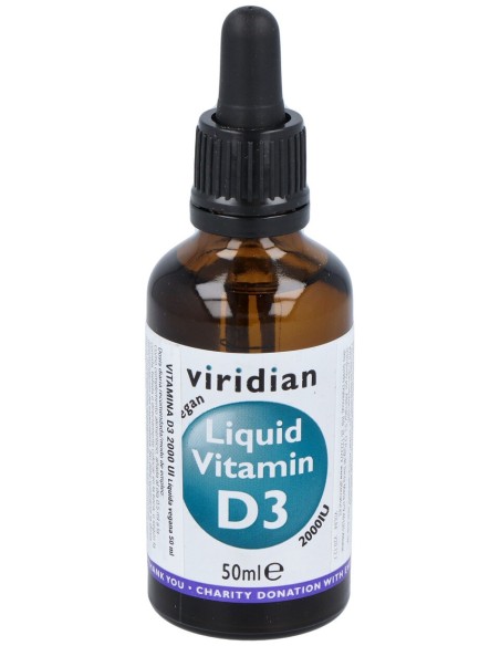 Viridian Vitamina D3 Líquida Vegana 2000Iu 50Ml
