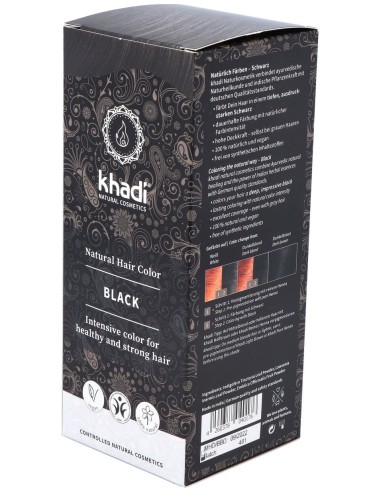 Khadi Tinte Negro Herbal 100% Vegeta 100G