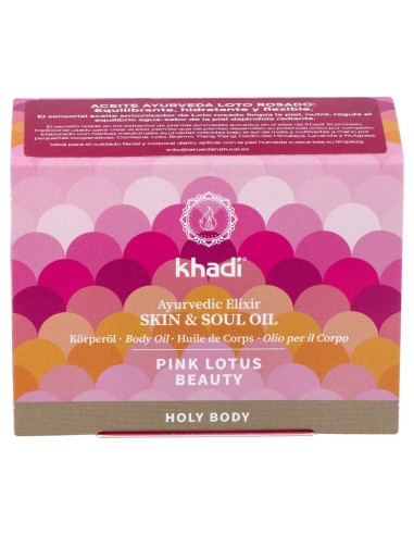 Khadi Aceite Elixir Ayurveda Loto Rosado-...