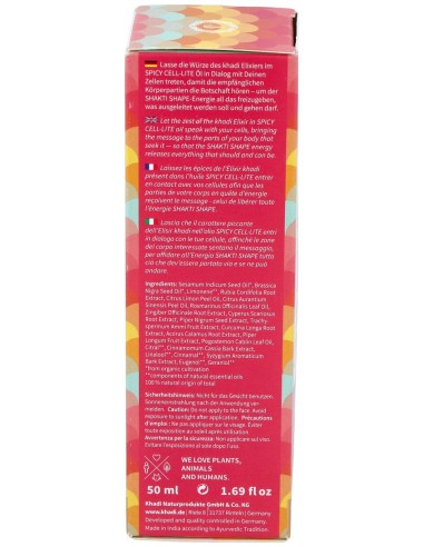 Khadi Aceite Elixir Ayurveda Anticelulitis 50Ml