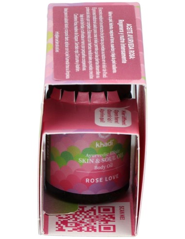Khadi Aceite Elixir Ayurveda Rosa Regenerante 10Ml