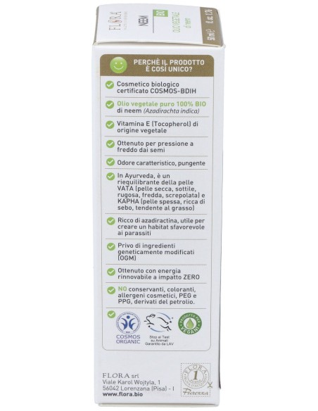 Labiatae Aceite De Neem Ecologico Flora 50 Ml