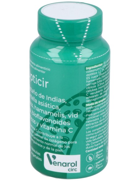 Opticir Castaño-Centella-Ruscus-Vid-Hamameli 60Cap