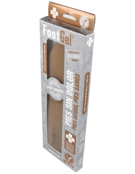 Footgel Plantillas Gel Hombre Naranjo Talla 43-46
