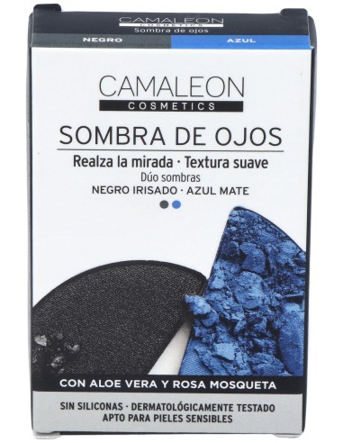 Camaleon Cosmetics Sombra De Ojos Negro + Azul...