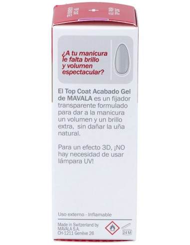Mavala Top Coat Efecto Gel 10Ml.
