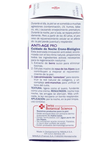Mavala Anti-Age Pro Cuidado Noche 30Ml.