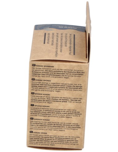 Esponja Konjac Bambu Negro Purificante-Piel Grasa