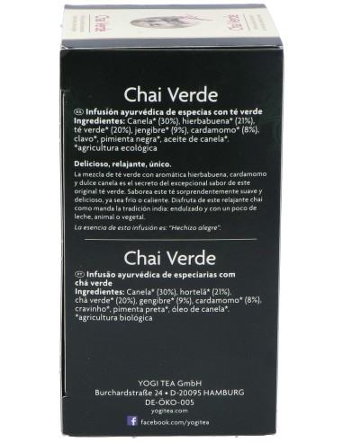 Yogi Tea Chai Verde 17Infusiones