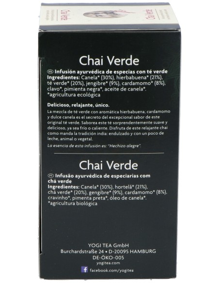Yogi Tea Chai Verde 17Infusiones