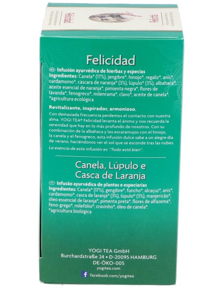 Yogi Tea Felicidad 17Infusiones