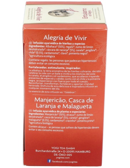 Yogi Tea Joie De Vivre 17 Sachets 30_6G