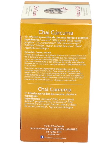 Yogi Tea Chai Curcuma 17Infusiones