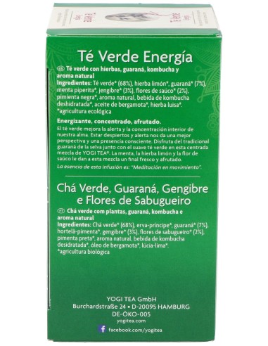 Yogi Tea Verde Energia 17Infusiones
