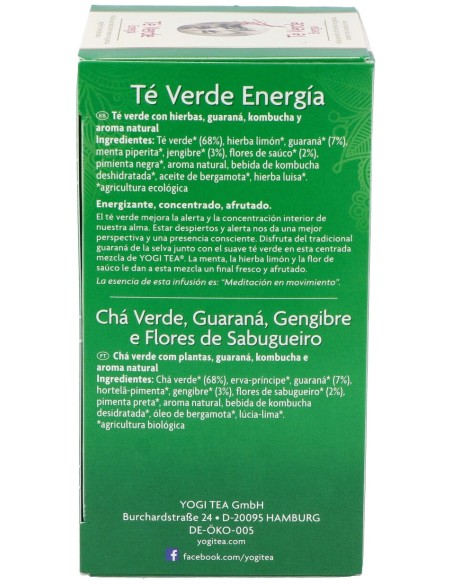 Yogi Tea Verde Energia 17Infusiones