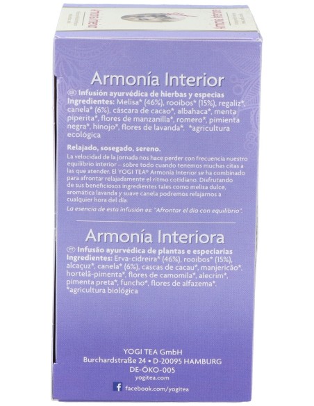 Yogi Tea Armonia Interior 17Infusiones