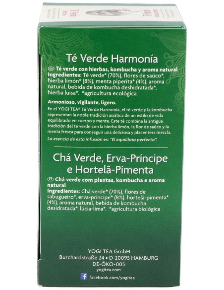 Yogi Tea Verde Armonia 17Infusiones
