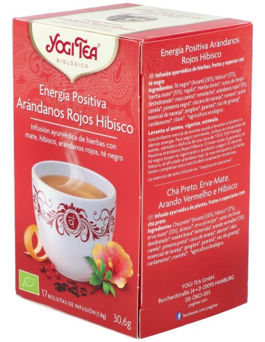 Yogi Tea Energia Positiva Arandano Hibisco 17Inf.