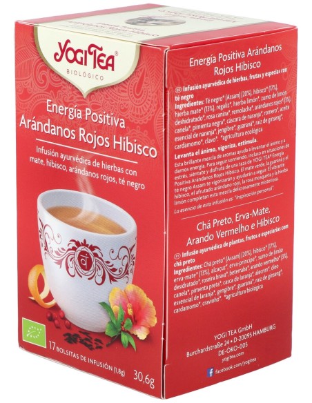 Yogi Tea Energia Positiva Arandano Hibisco 17Inf.