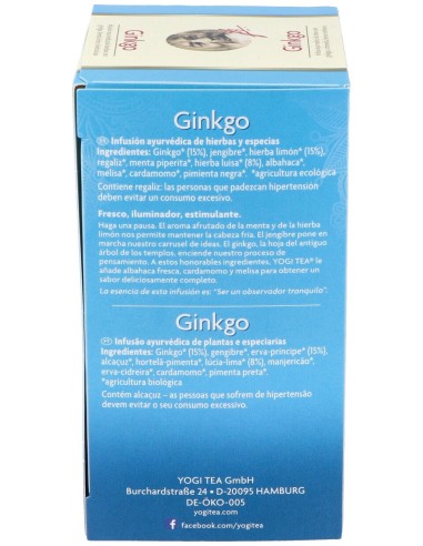 Yogi Tea Ginkgo 17Infusiones