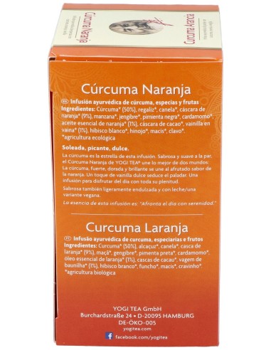 Yogi Tea Curcuma Naranja 17Infusiones