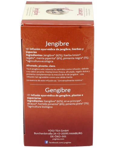 Yogi Tea Jengibre 17Infusiones