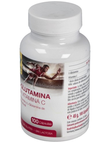 Raab Vitalfood L-Glutamina Con Vitamina C 100Caps