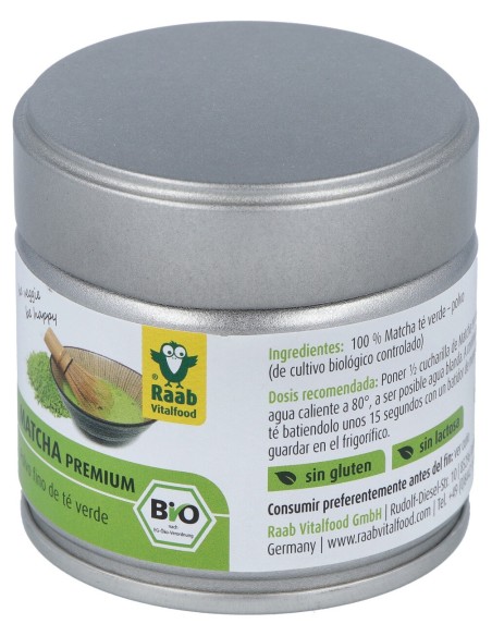 Raab Vitalfood Matcha Te Verde Premium Polvo 30G