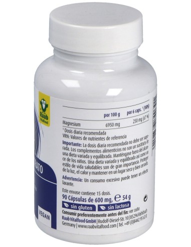 Raab Vitalfood Citrato De Magnesio 90Caps