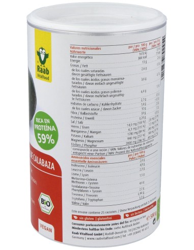 Raab Vitalfood Proteina De Pepita Calabaza Bio...