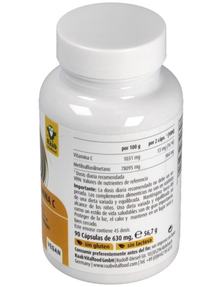 Raab Vitalfood Msm Con Vitamina C 90Caps