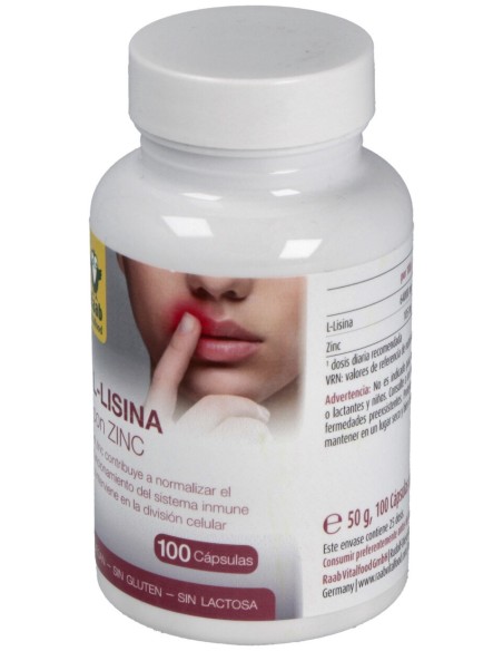 L-Lisina Con Zinc 100Cap.