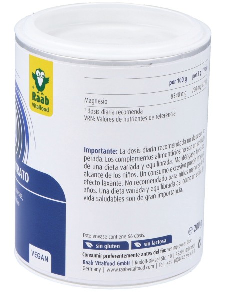 Citrato De Magnesio Polvo 200Gr.