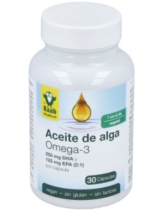 Raab Vitalfood Aceite De Alga Omega 3 1183Mg 30Caps