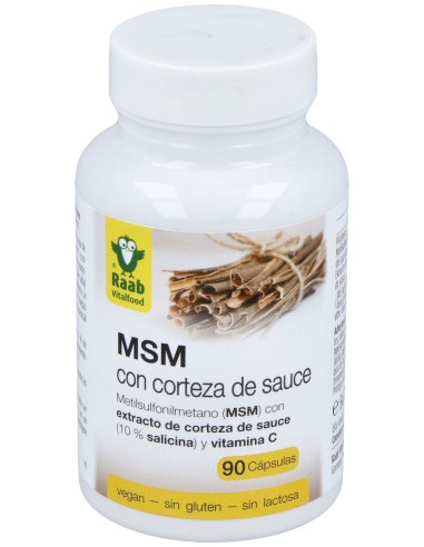 Msm Con Corteza De Sauce 630Mg 90Cap. Sg Vegan
