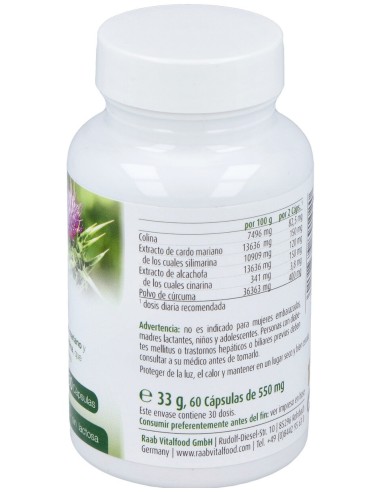 Higado Complex 550Mg 60Comp. Sg Vegan