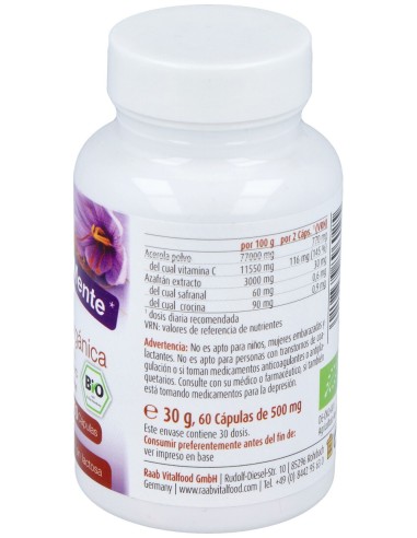 Raab Vitalfood Azafran Con Acerola 500Mg 60Caps