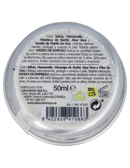Crema De Manos Intensiva Salvia Hamamelis 50Ml Bio