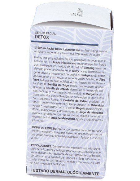 Labnatur Bio Sérum Facial Detox Ginseng Curry Ginkgo 30Ml