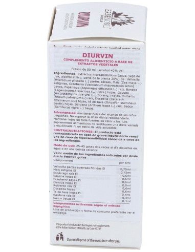 Diurvin Compost Diurético 50Ml