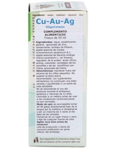 Oligoceleste Cu/Au/Ag 50Ml