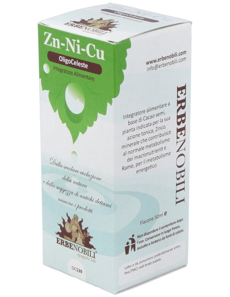 Oligoceleste Zn/Ni/Cu (Zinc/Niquel/Cobre) Oligoelemento 50Ml